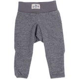 Lilano Baby Wolle Seide Hose mit Beinumschlag grau