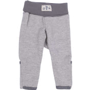 Lilano Baby Wolle Seide Hose mit Beinumschlag grau Ringel