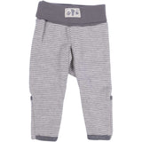 Lilano Baby Wolle Seide Hose mit Beinumschlag grau Ringel