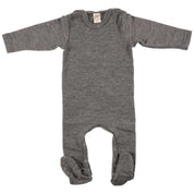 Lilano Baby Strampler mit Fuß Wolle Seide versch. Farben