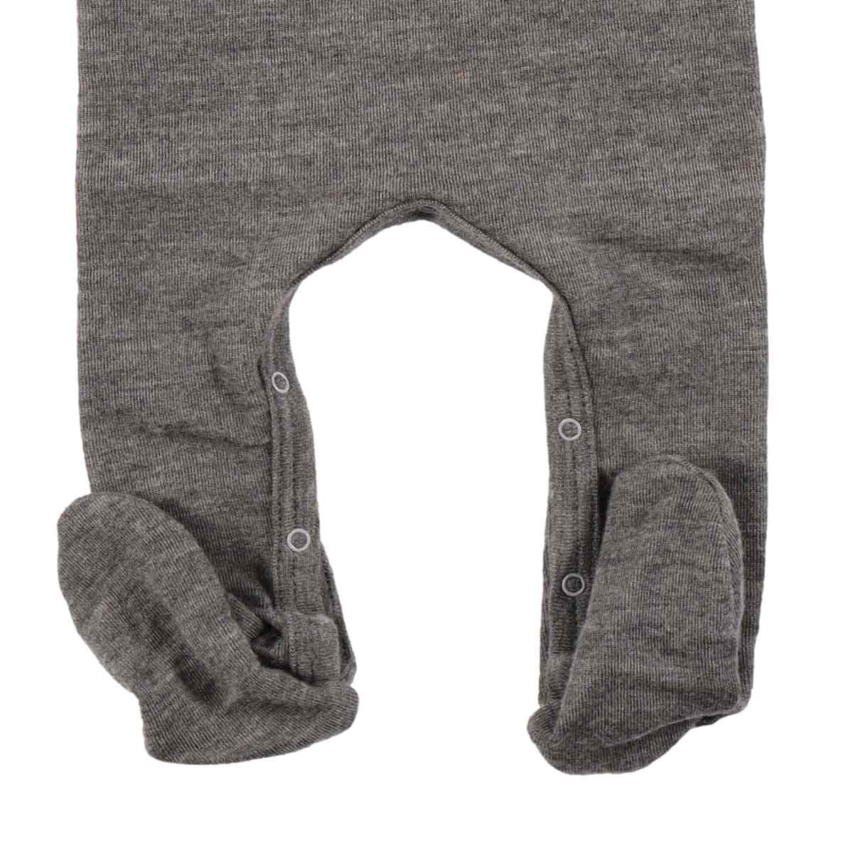 Lilano Baby Strampler mit Fuß Wolle Seide versch. Farben