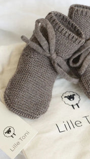Lille Toni Merino Babyschuhe "Toni" in toffee