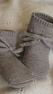 Lille Toni Merino Babyschuhe "Toni" in toffee
