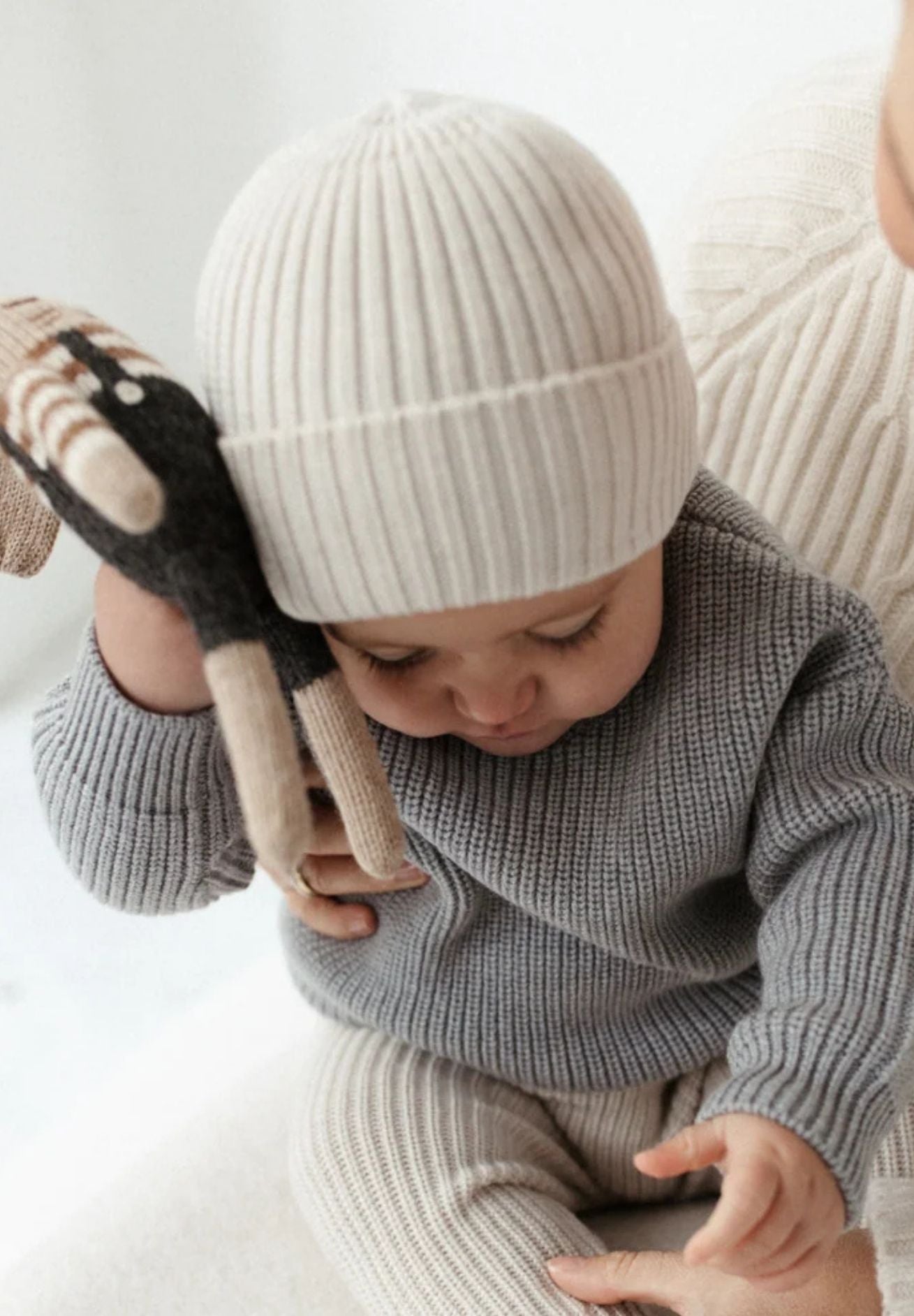 Lille Toni Merino Mütze "Emma" creme 0-1 Jahre