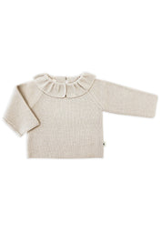 Lille Toni Merino mitwachsender Pullover "Greta" in creme