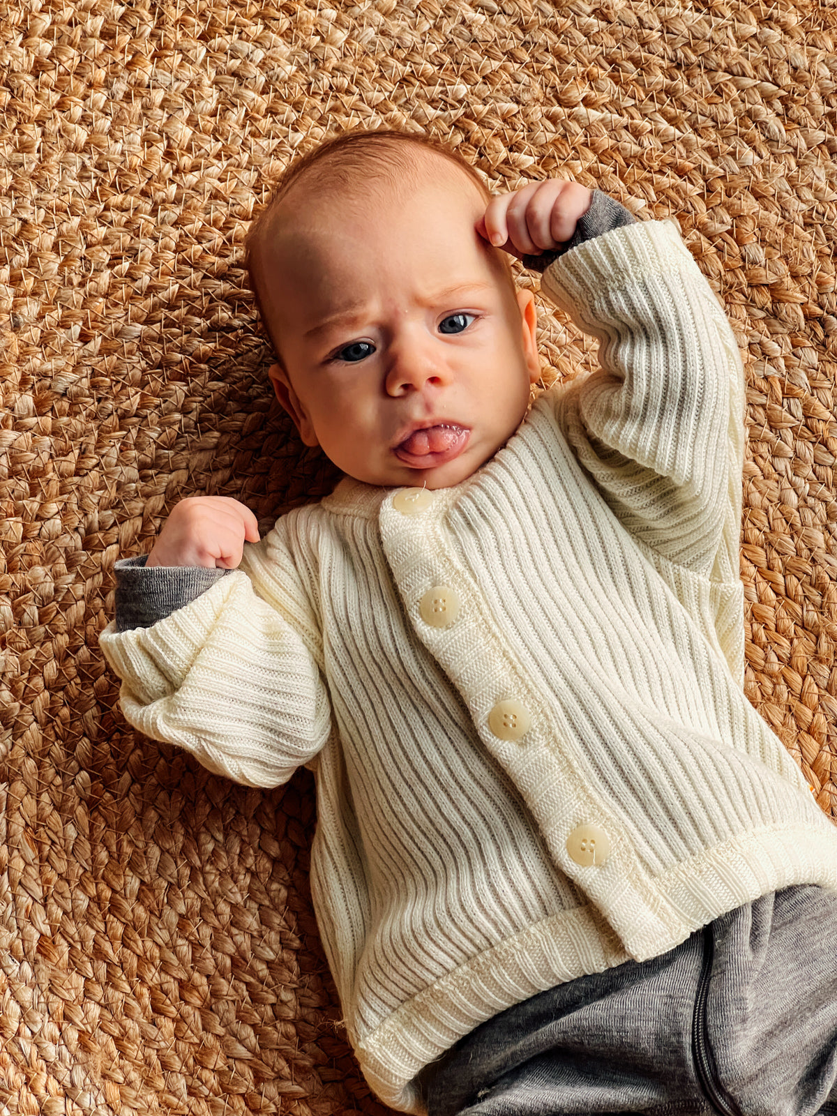 Joha Merino Woll Cardigan natur