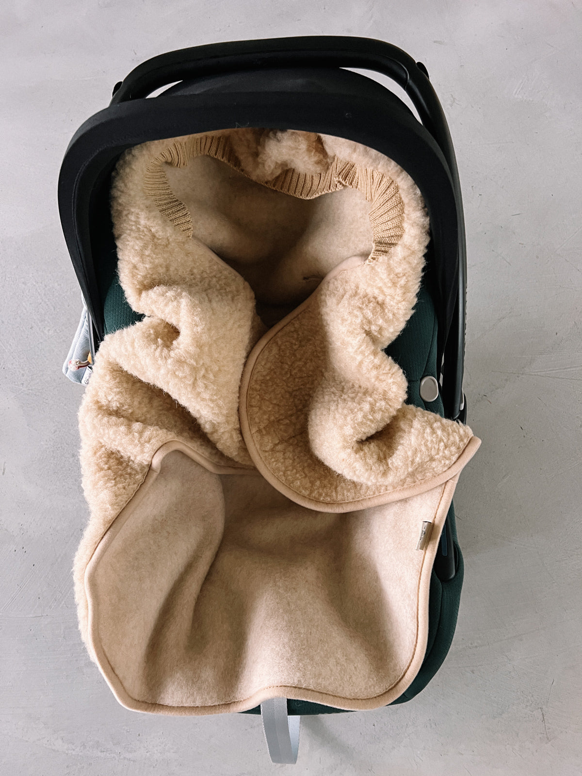 Alwero Bio Woll Baby Einschlagdecke Maxi Cosi beige – coucou natur