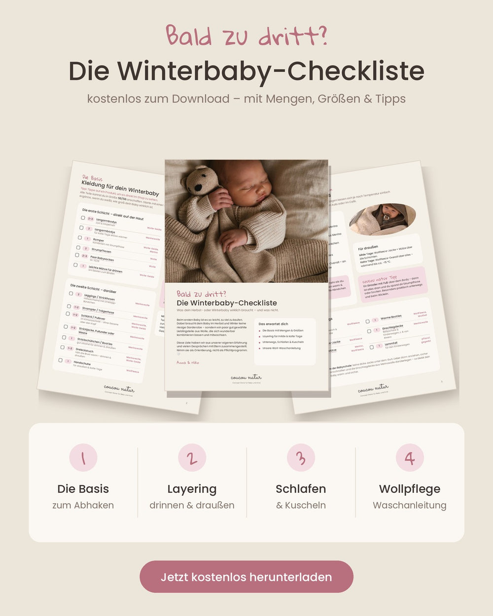 Checkliste Babyerstausstattung – Winterbaby