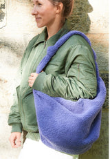 Lukkily Mombag Wickeltasche Teddy dark lavender