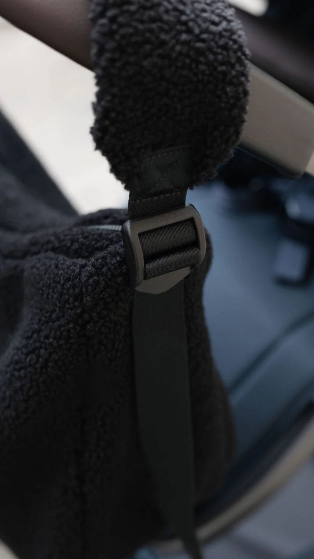 Lukkily Mombag Wickeltasche verstellbar Teddy black