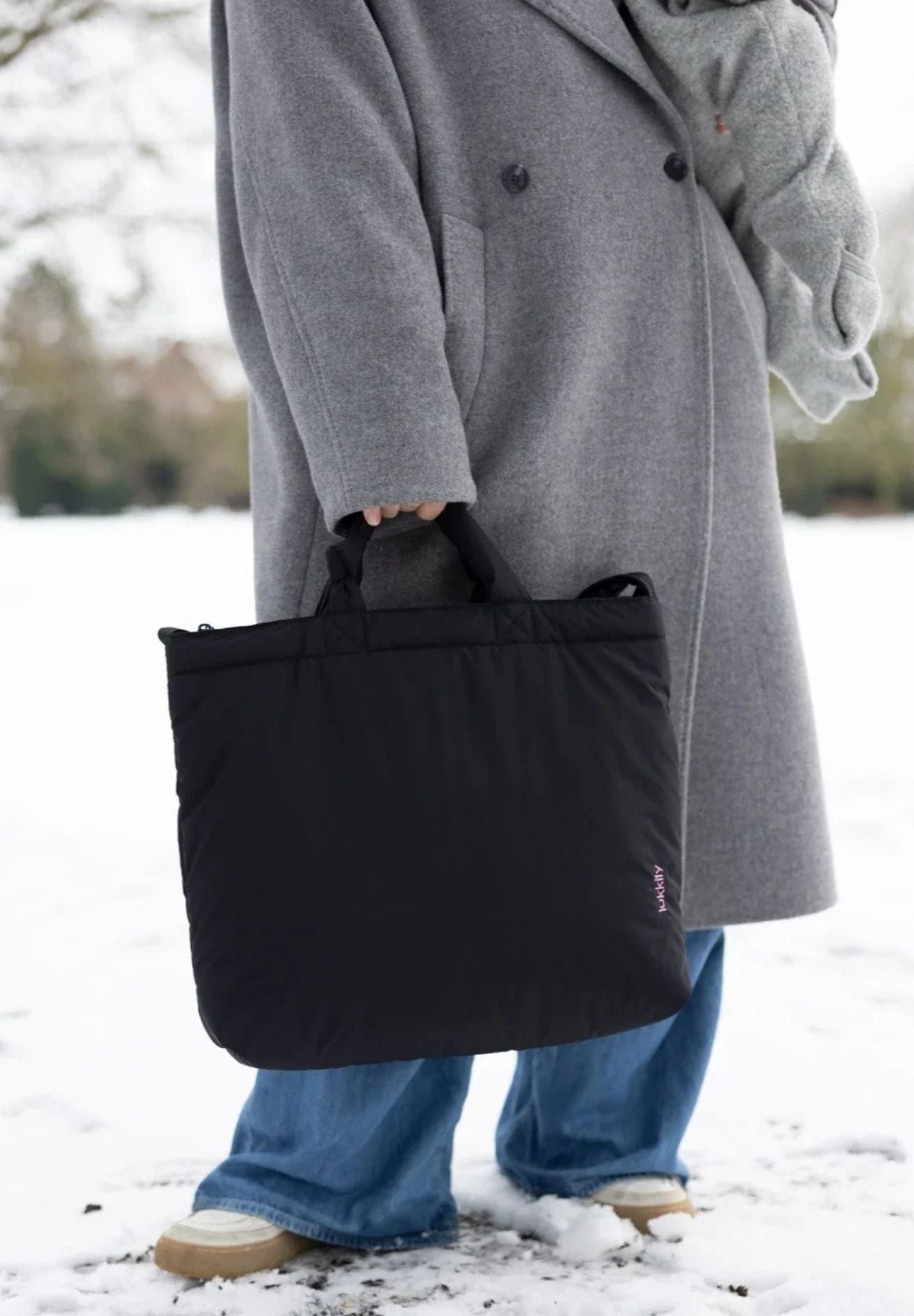 Lukkily Mombag Wickeltasche Nylon Tote Bag black