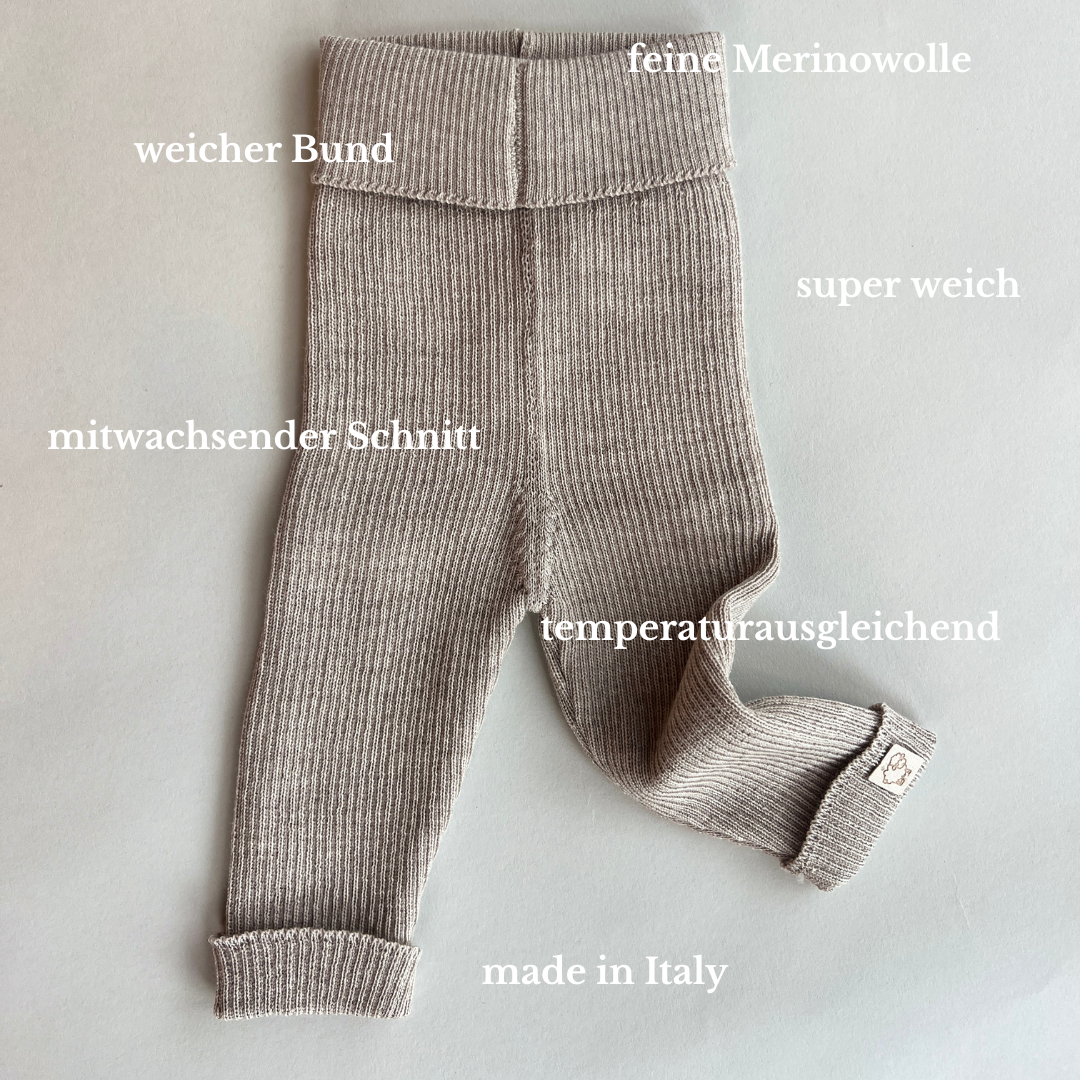 Maglificio di Verona Strickleggings aus Merinowolle mitwachsend in verschiedenen Farben