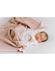 Micu Micu Newborn Babystrickdecke rose dots