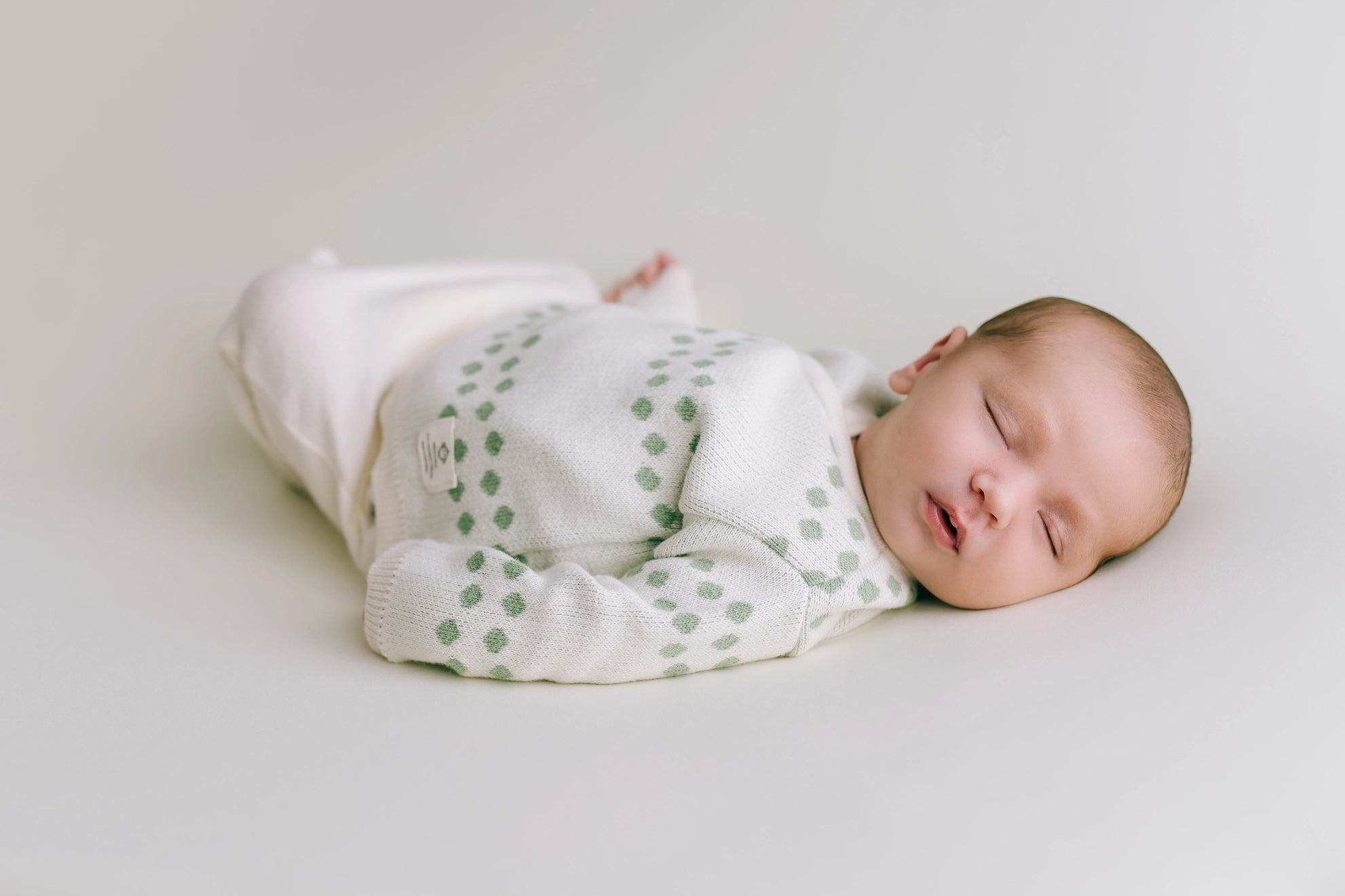 Micu Micu Newborn Strickset Biobaumwolle dots mint