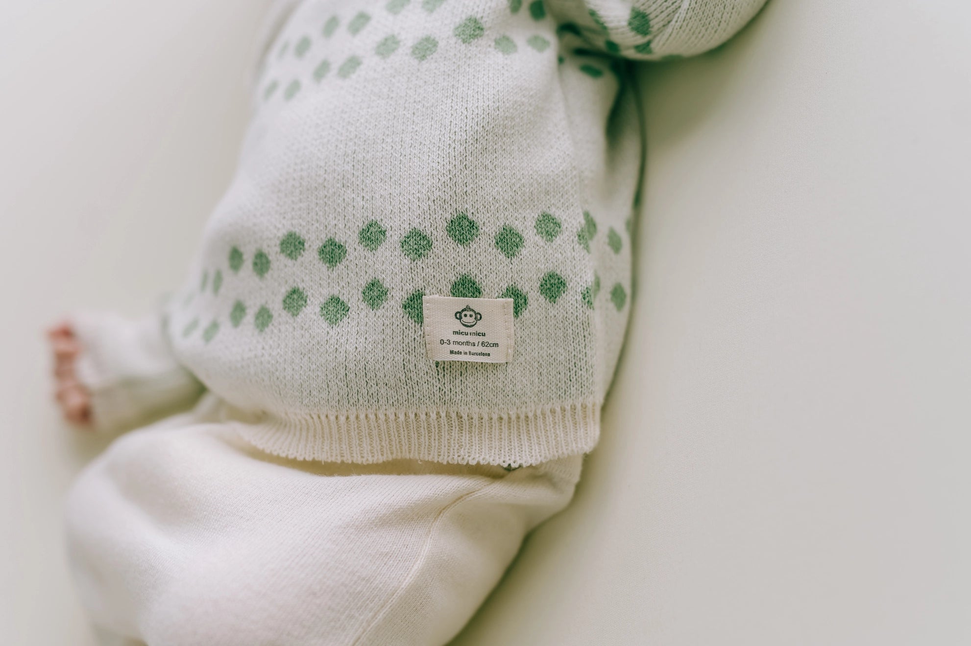Micu Micu Newborn Strickset Biobaumwolle dots mint