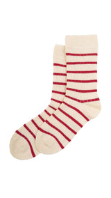 Minipop Bambus Socken stripe rot