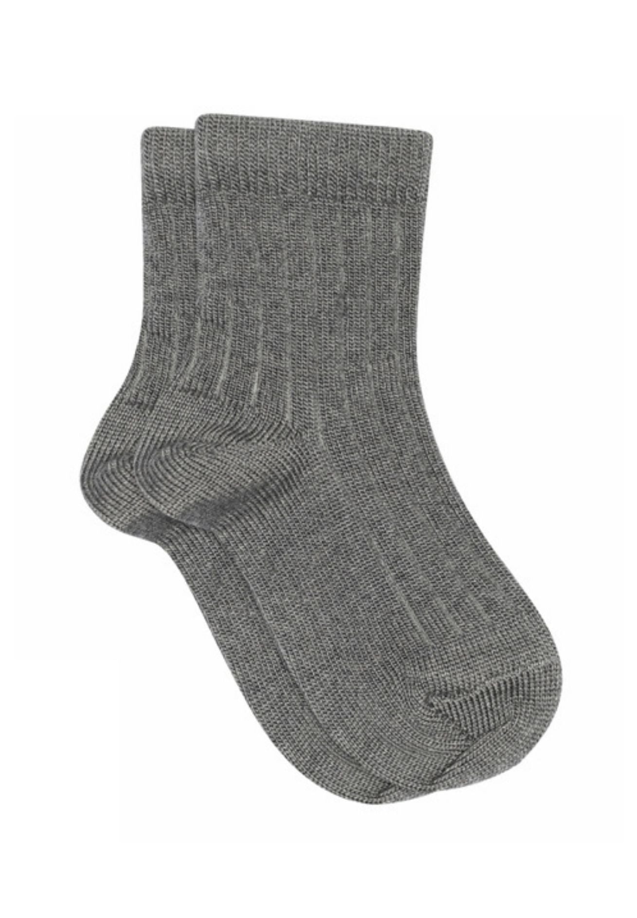 mp Merino Ripp Wollsocke grau melange MiniMe