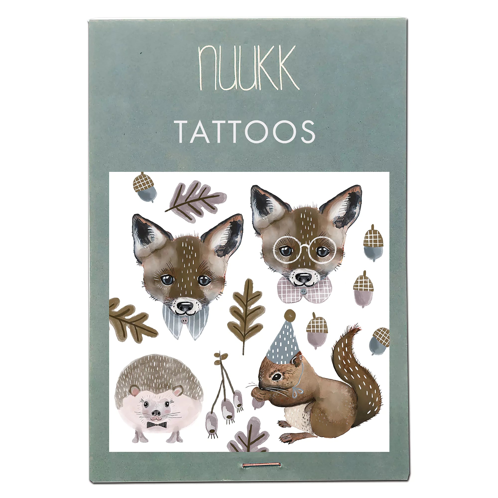 nuukk Kinder Tattoos "Fuchs und Eichhörnchen"