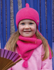 Oh chapo Pinni Bio Merino Mütze in pink
