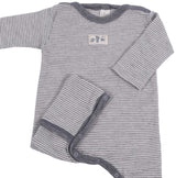 Lilano Baby Overall Wolle Seide grau ecru