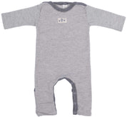 Lilano Baby Overall Wolle Seide grau ecru