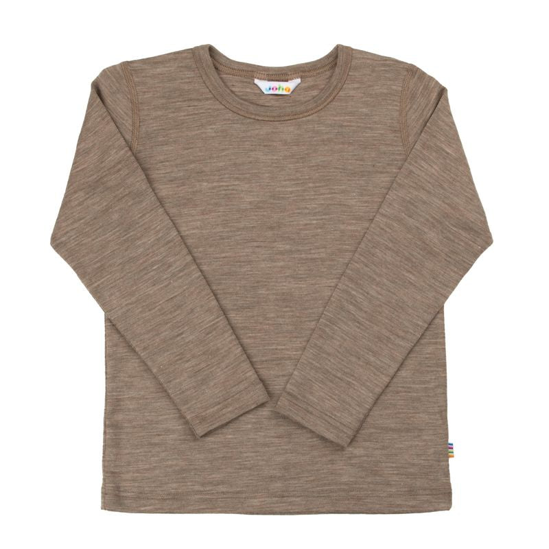 Joha Wolle Seide Kinder Longsleeve in sesam melange
