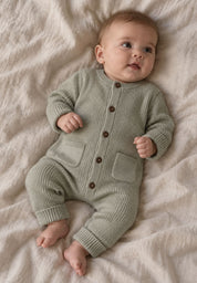 Puri organic mitwachsender Woll Baby-Strickoverall versch. Farben