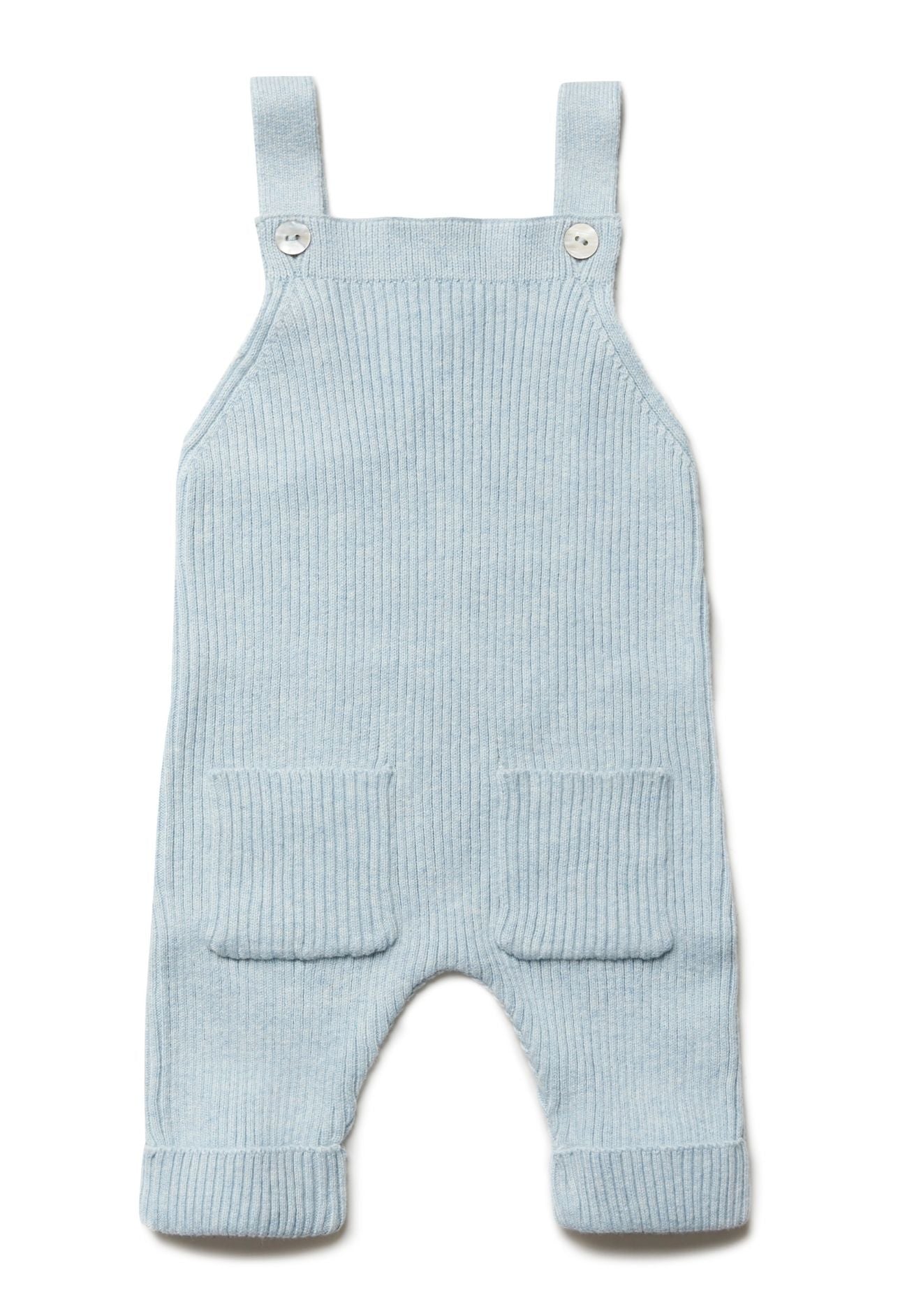 Puri organic mitwachsende Latzhose Rippenstrick aus Biobaumwolle Seide in verschiedenen Farben