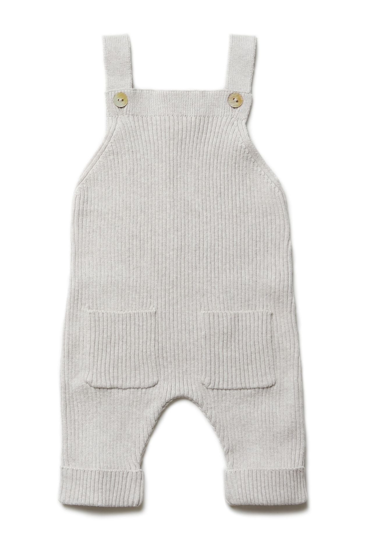 Puri organic mitwachsende Latzhose Rippenstrick aus Biobaumwolle Seide in verschiedenen Farben