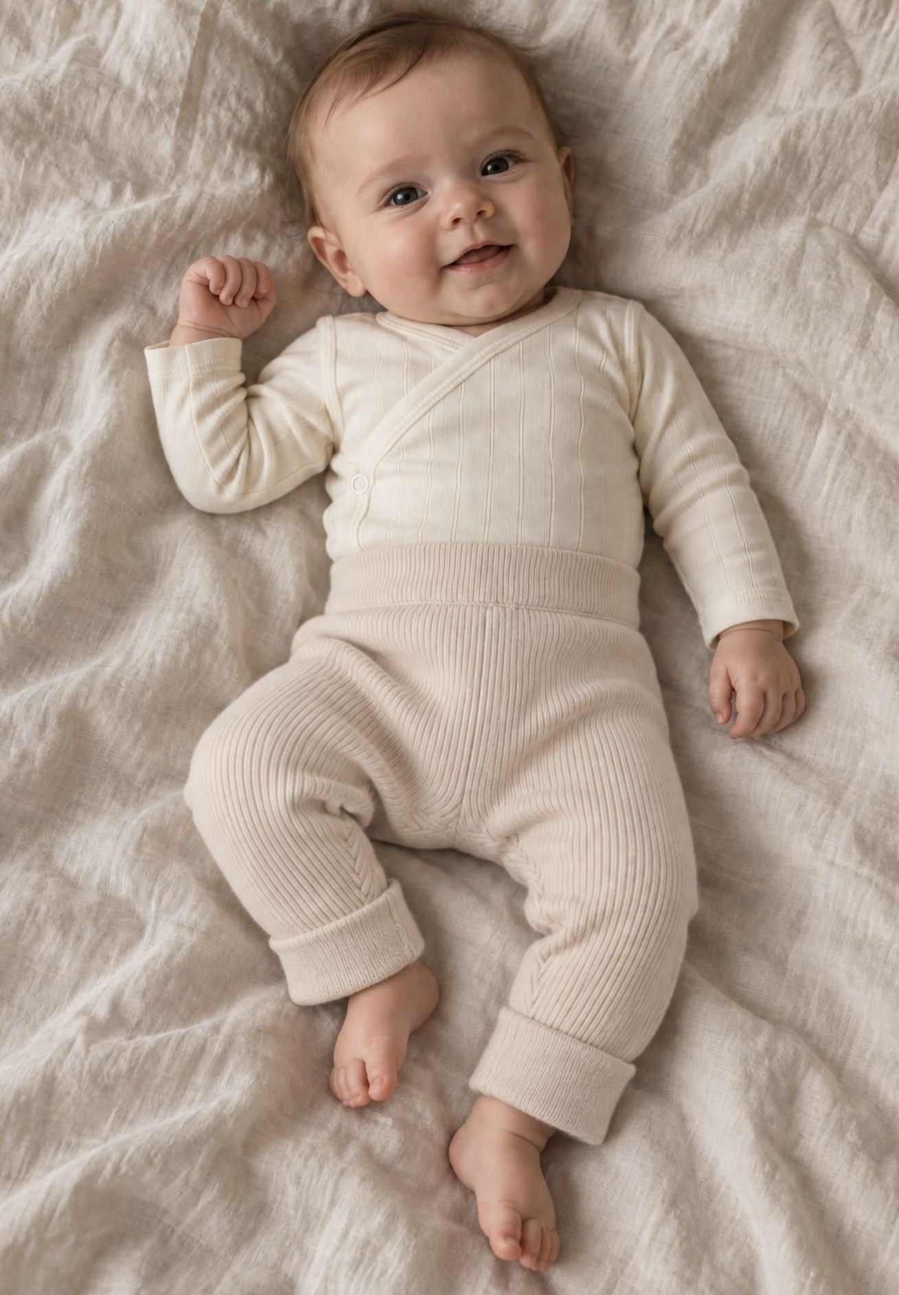 Puri Organic mitwachsende Woll Rippenstrick Leggings verschiedene Farben