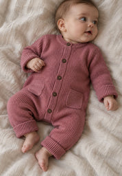 Puri organic mitwachsender Woll Baby-Strickoverall versch. Farben