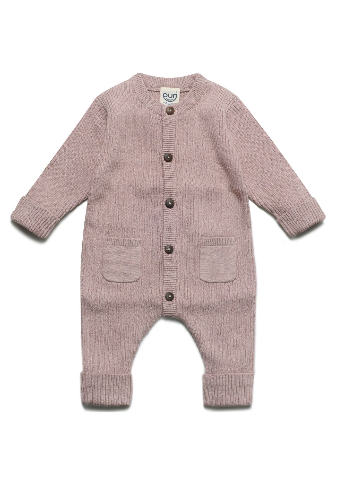 Puri organic mitwachsender Woll Baby-Strickoverall versch. Farben
