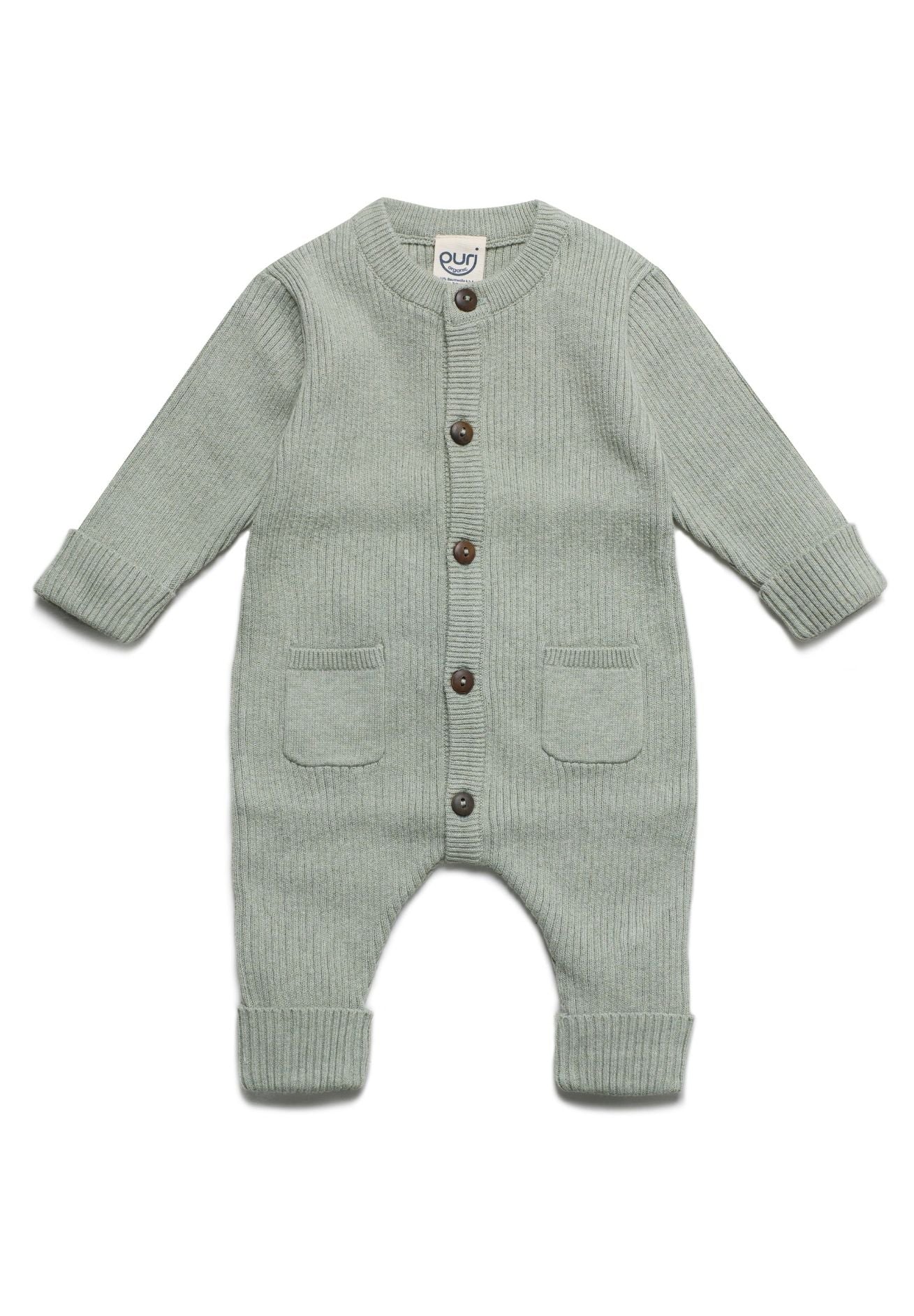 Puri organic mitwachsender Woll Baby-Strickoverall versch. Farben