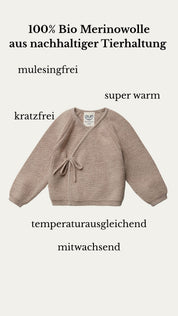 Puri Organic mitwachsender Merino Kimono in versch. Farben