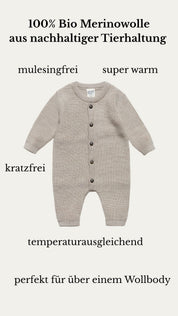 Puri Organic mitwachsender Merino Strampler in verschied. Farben