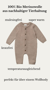 Puri Organic mitwachsender Merino Strampler in verschied. Farben