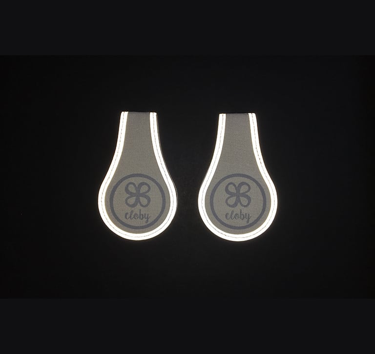 cloby multifunktionale Magnetclips 2er Set Canva reflektierend