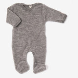Lilano Baby Strampler Schurwollfrottee hellgrau