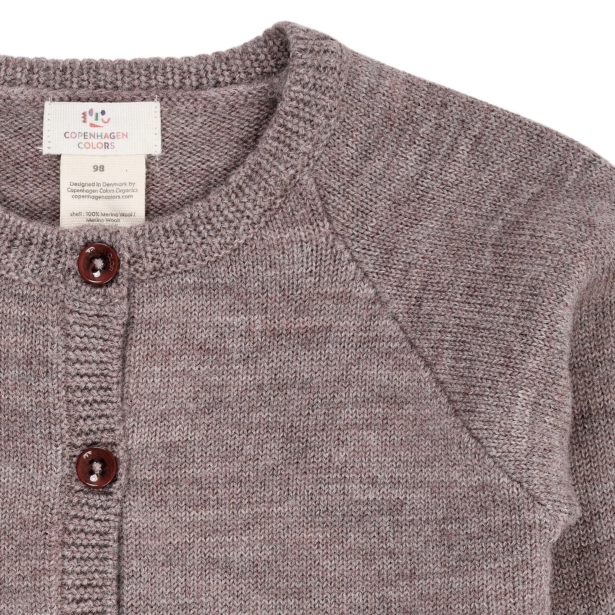 Copenhagen Colors Merino Strickjacke mitwachsend in natural melange