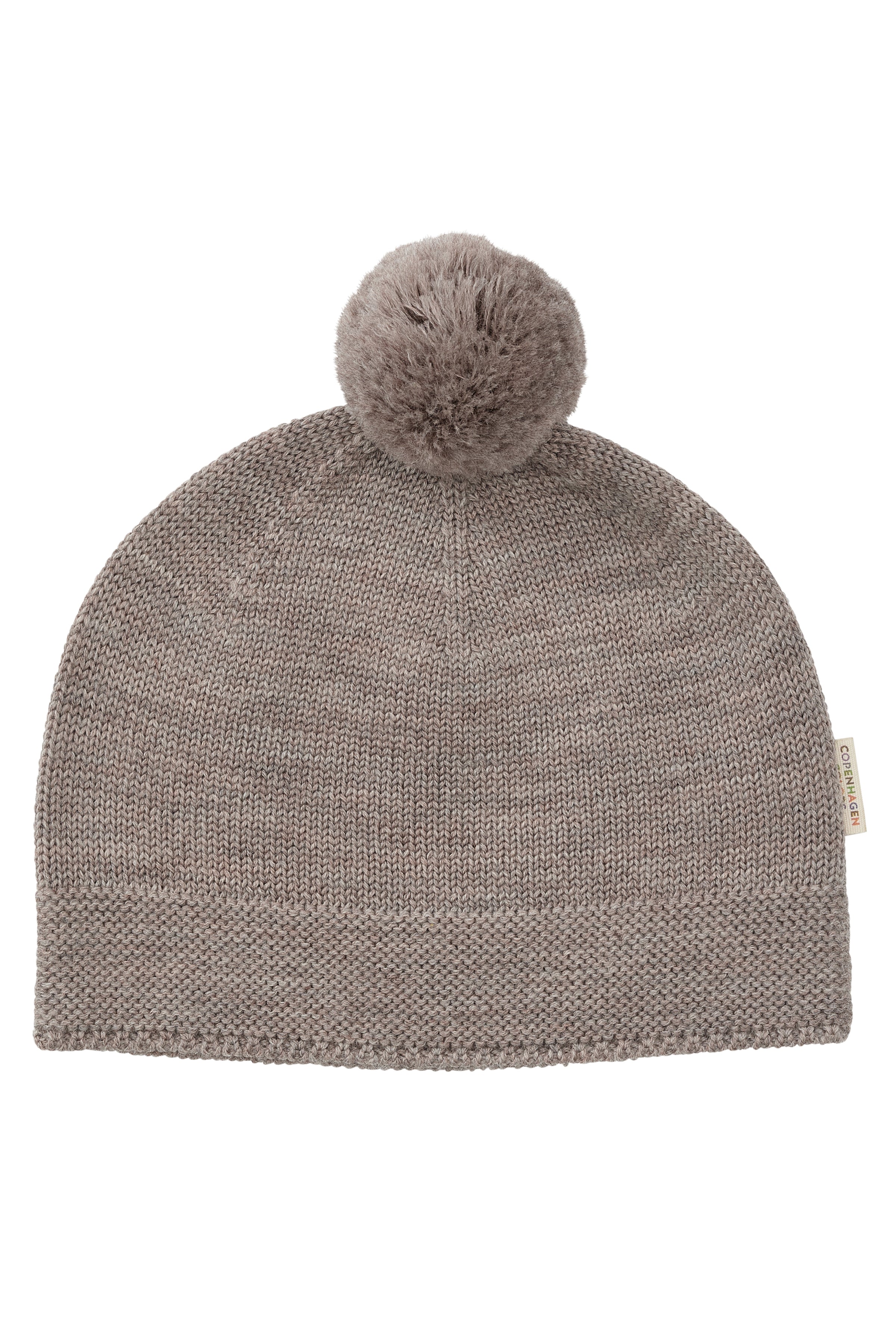 Copenhagen Colors Merino Beanie mit Pompom in natural melange