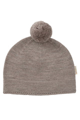 Copenhagen Colors Merino Beanie mit Pompom in natural melange