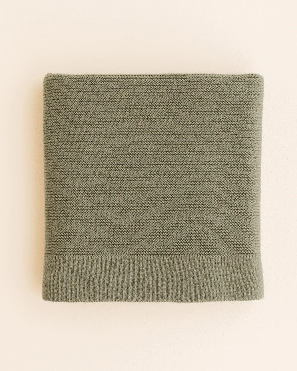Hvid Merino Babydecke "Gust" in artischok