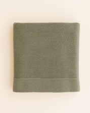 Hvid Merino Babydecke "Gust" in artischok