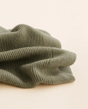 Hvid Merino Babydecke "Gust" in artischok