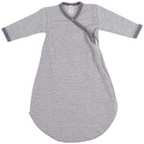Lilano Baby Ganzjahres Schlafsack Wolle Seide Ringel grau ecru