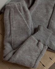 joha Wollfleece Hose sesam melange