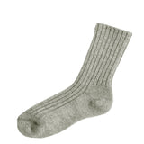 Joha dickere Strick Wollsocke grau melange MiniMe
