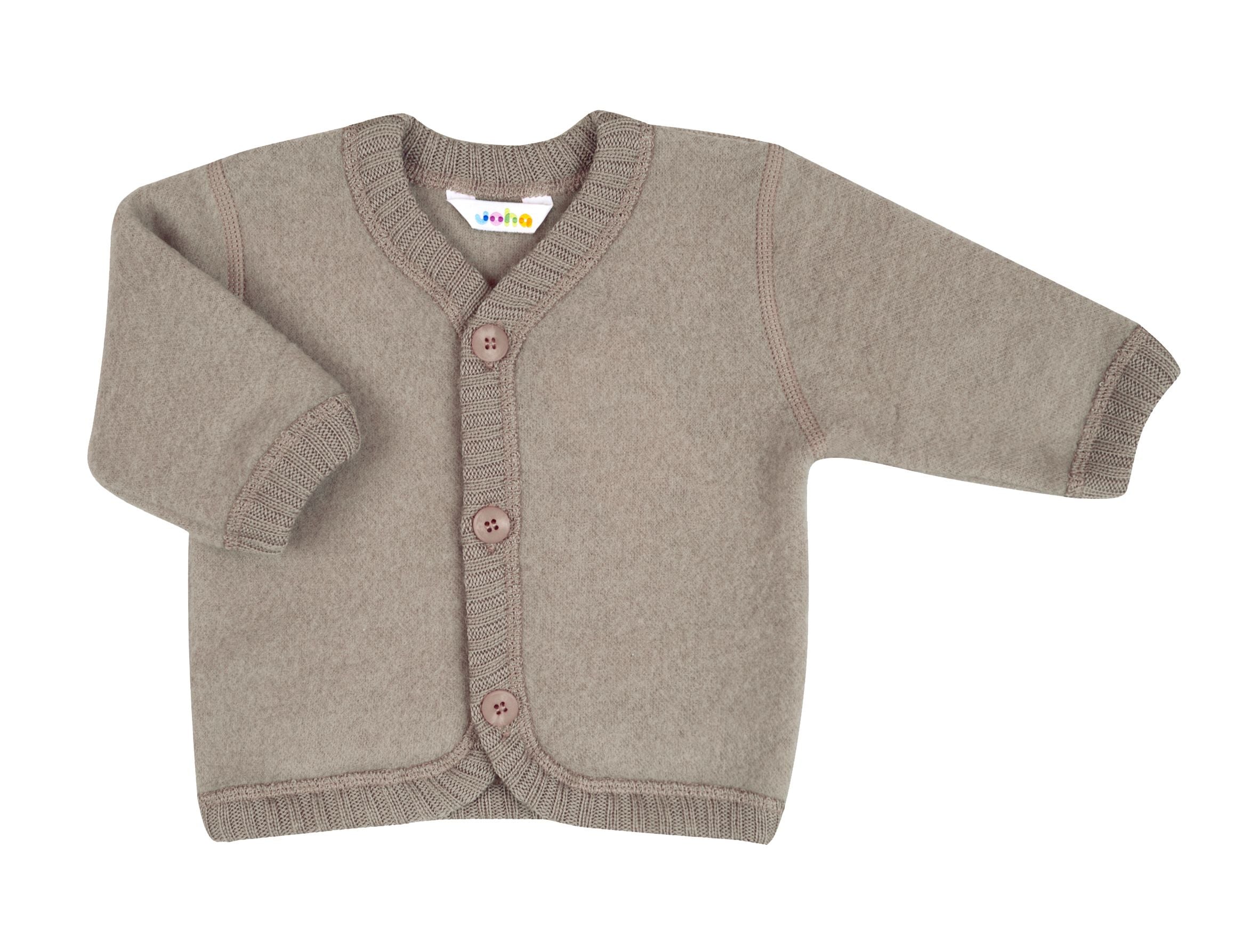 joha Merino Wollfleecejacke sesam melange