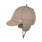 pure pure Baby Sonnenhut aus Leinen in sand
