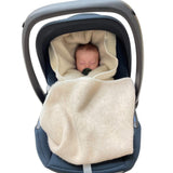 Alwero Bio Baby Woll Maxi Cosi Einschlagdecke beige ecru